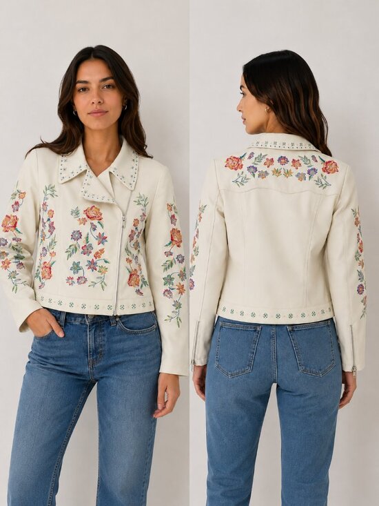 By Giuliana Jackets & Blazers - Coquette Embroidered Floral Jacket Peter Pan Collar Vintage